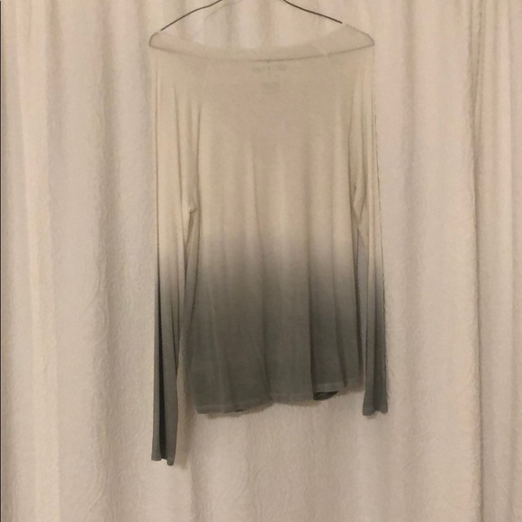 White and Grey Gradient Long Sleeve - Picture 2 of 2